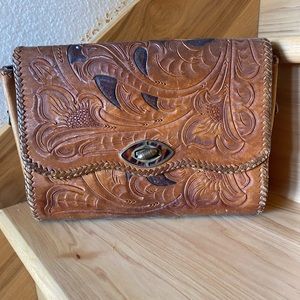 Vintage western tooled purse